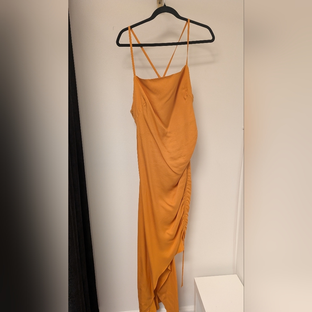 Zara Asymmetrical Orange Dress